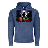 Vintage Denim bigfoot believe christmas Vintage Hoodie - FaDigitalArtStudio