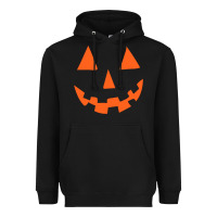 Black Halloween Pumpkin Face Gift Creepy Spooky Horror Heavyweight Hoodie - maiPhamDesign