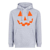 Heather Grey Halloween Pumpkin Face Gift Creepy Spooky Horror Heavyweight Hoodie - maiPhamDesign