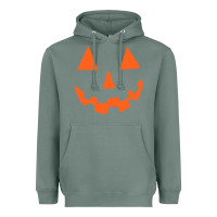 Sage Halloween Pumpkin Face Gift Creepy Spooky Horror Heavyweight Hoodie - maiPhamDesign