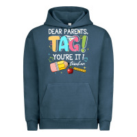 Pigment Midnight Navy dear parents tag youare it teacher Urban Hoodie - JahusDesignShop