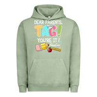 Pigment Oil Green dear parents tag youare it teacher Urban Hoodie - JahusDesignShop