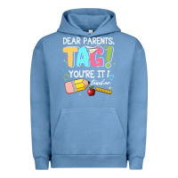 Pigment Pebble Blue dear parents tag youare it teacher Urban Hoodie - JahusDesignShop