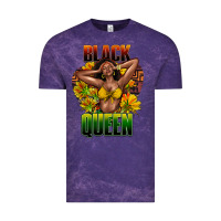 Cloud Purple Black queen afro Vintage Tee - HowdyJamesFarm
