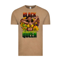 Vintage Coffee Black queen afro Vintage Tee - HowdyJamesFarm