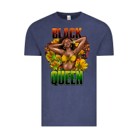 Vintage Denim Black queen afro Vintage Tee - HowdyJamesFarm
