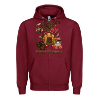 Burgundy chocolate gnome Zipper Hoodie - BarkalooDesign
