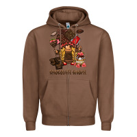 Chestnut chocolate gnome Zipper Hoodie - BarkalooDesign