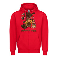 Red chocolate gnome Zipper Hoodie - BarkalooDesign