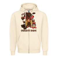 Sandshell chocolate gnome Zipper Hoodie - BarkalooDesign
