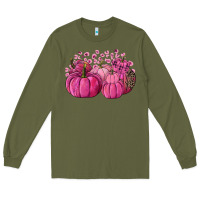 Army Green Cancer Pumpkins Long Sleeve Tee - FaDigitalArtStudio