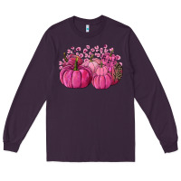 Plum Cancer Pumpkins Long Sleeve Tee - FaDigitalArtStudio