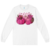 White Cancer Pumpkins Long Sleeve Tee - FaDigitalArtStudio