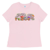 Bubblegum Pink magic mushroom Ladies Tee - TumblerDesignByShophia