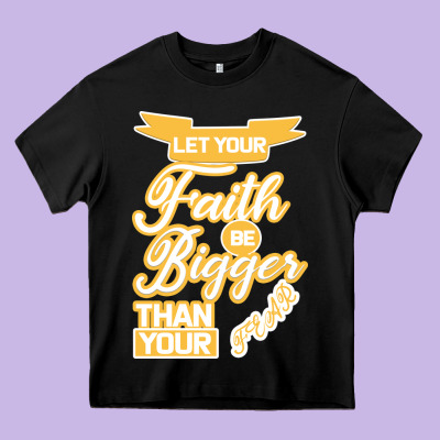 Let Your Faith Be Bigger Than Your Fear Heavy Core Tee Designed By Bettercallsaul
