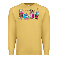 Antique Gold hair stylist coffee cup Premium Sweatshirt - AdoDesignShop