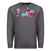 Charcoal Heather hair stylist coffee cup Premium Sweatshirt - AdoDesignShop