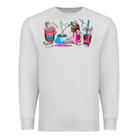 Dove Grey hair stylist coffee cup Premium Sweatshirt - AdoDesignShop