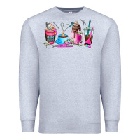 Heather Grey hair stylist coffee cup Premium Sweatshirt - AdoDesignShop