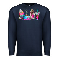 Navy hair stylist coffee cup Premium Sweatshirt - AdoDesignShop