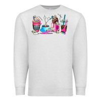 Oatmeal Heather hair stylist coffee cup Premium Sweatshirt - AdoDesignShop