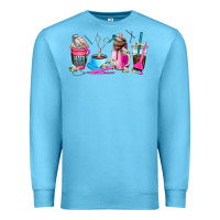 Ocean Blue hair stylist coffee cup Premium Sweatshirt - AdoDesignShop