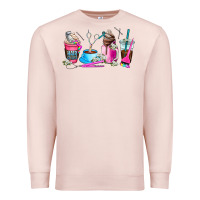 Pale Pink hair stylist coffee cup Premium Sweatshirt - AdoDesignShop