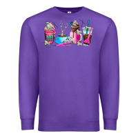 Purple hair stylist coffee cup Premium Sweatshirt - AdoDesignShop