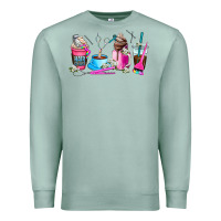 Seafoam hair stylist coffee cup Premium Sweatshirt - AdoDesignShop