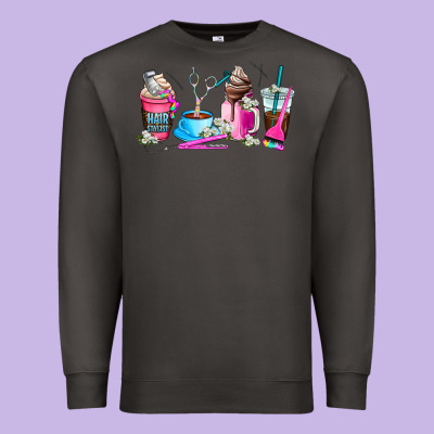 Hair Stylist Coffee Cup Premium Sweatshirt Designed By Adodesignshop