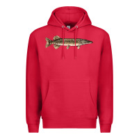 Cardinal Northern Pike Fish Illustrations Premium Hoodie - LillyAllenDesigns