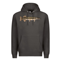 Smoke Northern Pike Fish Illustrations Premium Hoodie - LillyAllenDesigns