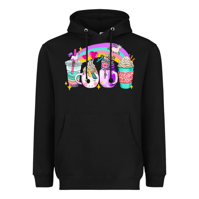 Unicorn Coffee Cups Heavyweight Hoodie by AdoDesignShop | Teevron