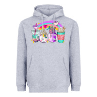 Heather Grey unicorn coffee cups Heavyweight Hoodie - AdoDesignShop