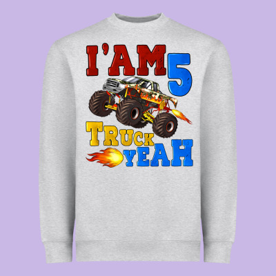 I'am Five Truck Yeah Heavyweight Sweatshirt Designed By Artiststas