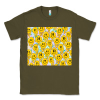 Army Green retro smiley faces Classic Tee - TumblerDesignByShophia