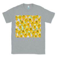 Heather Grey retro smiley faces Classic Tee - TumblerDesignByShophia