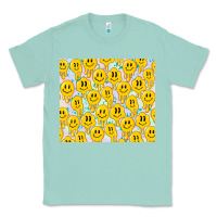 Seafoam retro smiley faces Classic Tee - TumblerDesignByShophia