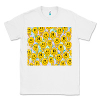 White retro smiley faces Classic Tee - TumblerDesignByShophia