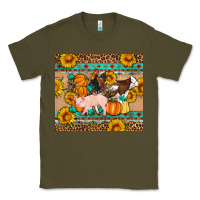 Army Green Fall Coop Animals Classic Tee - Artiststas