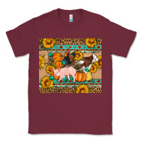 Burgundy Fall Coop Animals Classic Tee - Artiststas