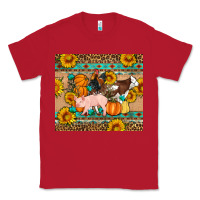 Red Fall Coop Animals Classic Tee - Artiststas