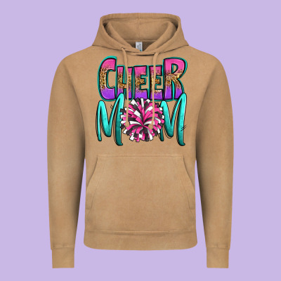 Cheer Mom Vintage Hoodie Designed By Oliviacreatesart
