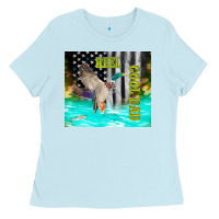 Baby Blue reel cool dad bass Ladies Tee - TumblerDesignByShophia