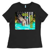 Black reel cool dad bass Ladies Tee - TumblerDesignByShophia
