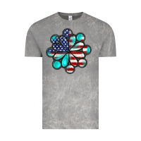 Cloud Rock American flag turquoise gemstone 4th of july Vintage Tee - CowGirlArtShop