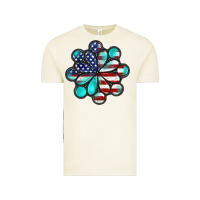 Vintage Arctic American flag turquoise gemstone 4th of july Vintage Tee - CowGirlArtShop