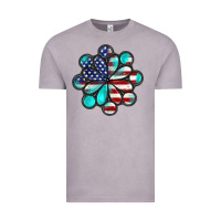 Vintage Zinc American flag turquoise gemstone 4th of july Vintage Tee - CowGirlArtShop