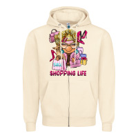 Sandshell shopping life  gnome Zipper Hoodie - BarkalooDesign