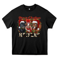 Black Merry Christmas Heavy Core Tee - RanaPortraitStore